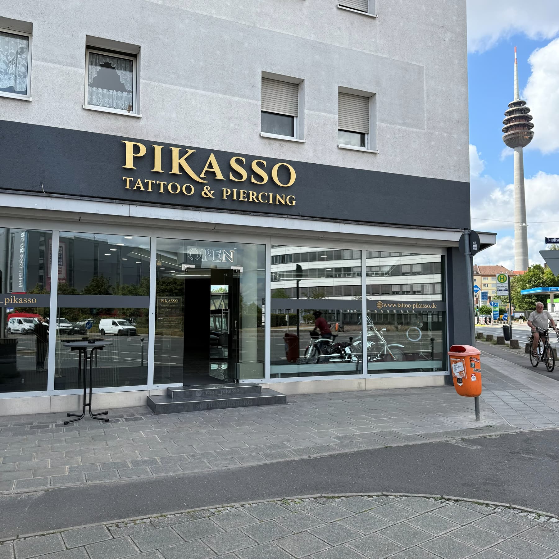Aussenansicht des Tattoo-Studios Pikasso in der Nopitschstraße in Nürnberg